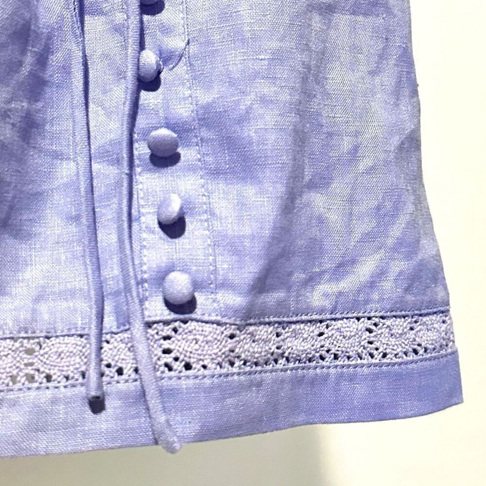 NWT Joslin Harriet Linen Mini Dress 6 Beachy Boho Cottage Pastel Fairy $400 MSRP - Picture 12 of 12
